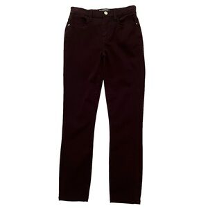 Frame Le High Skinny Crop in Mahogany Brown 24